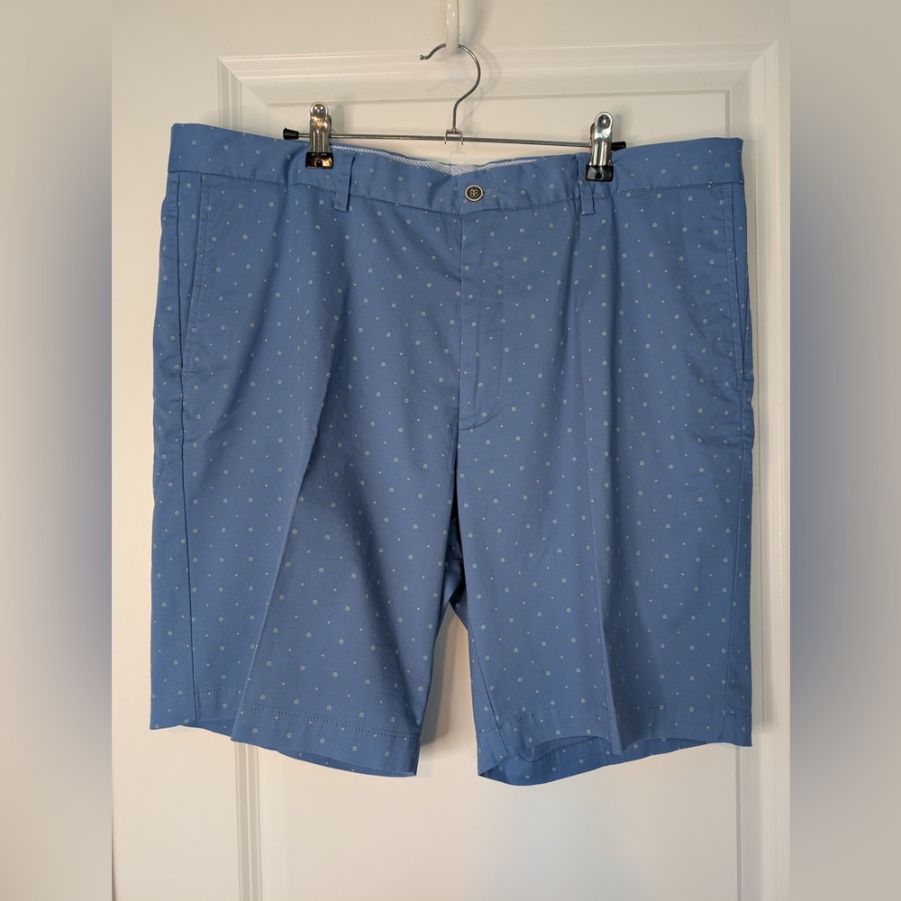 Peter Millar Men's Lake Blue Crown Graphic Print Shorts Size 38